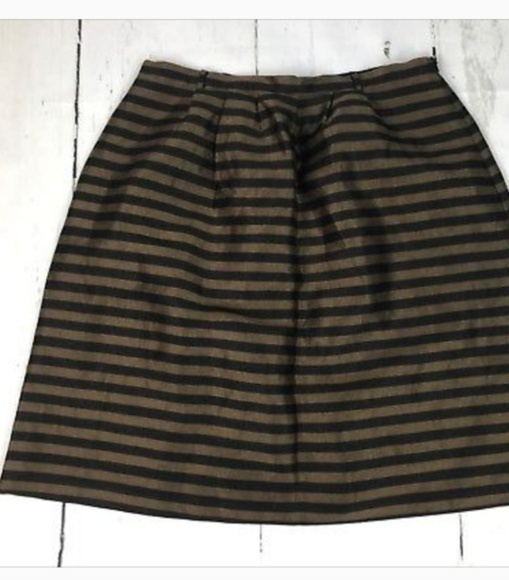 Madewell
Women's Brown Silk Skirt in Stripe - Picture 2 of 3